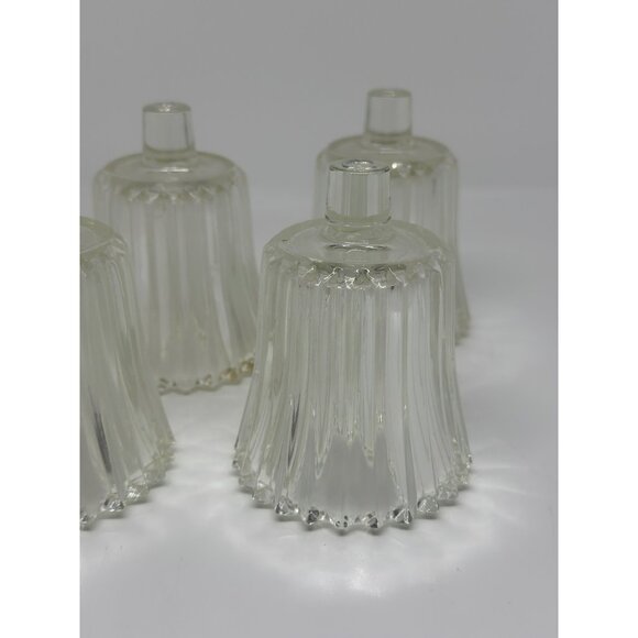 VTG Homco Royal Jewelite #1193 Glass Votive Candle Holders 4" Set of 4 Peg Base - Picture 2 of 9